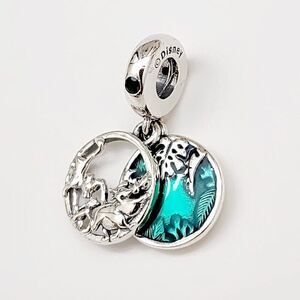 Pandora Disney Lion King Timon and Pumbaa and Simba Green Enamel Dangle …